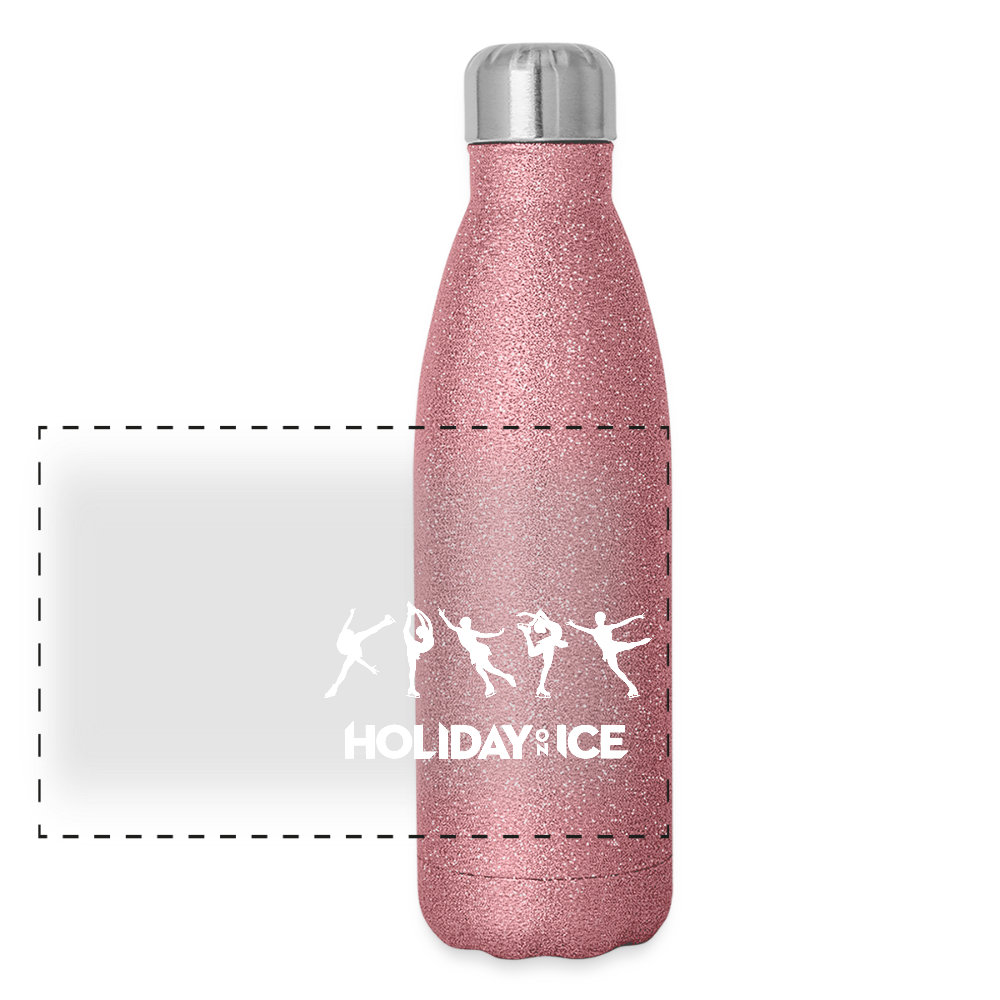 Glitter Stainless Steel Thermal Bottle - pink glitter