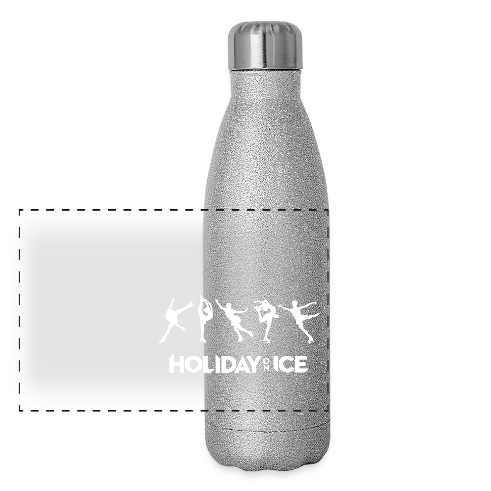 Glitter Stainless Steel Thermal Bottle - silver glitter