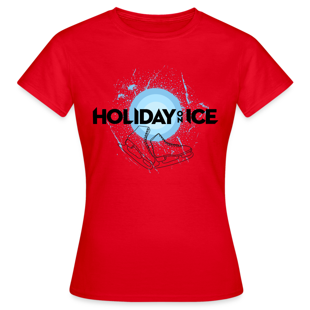 T-Shirt lady Holiday skate - red