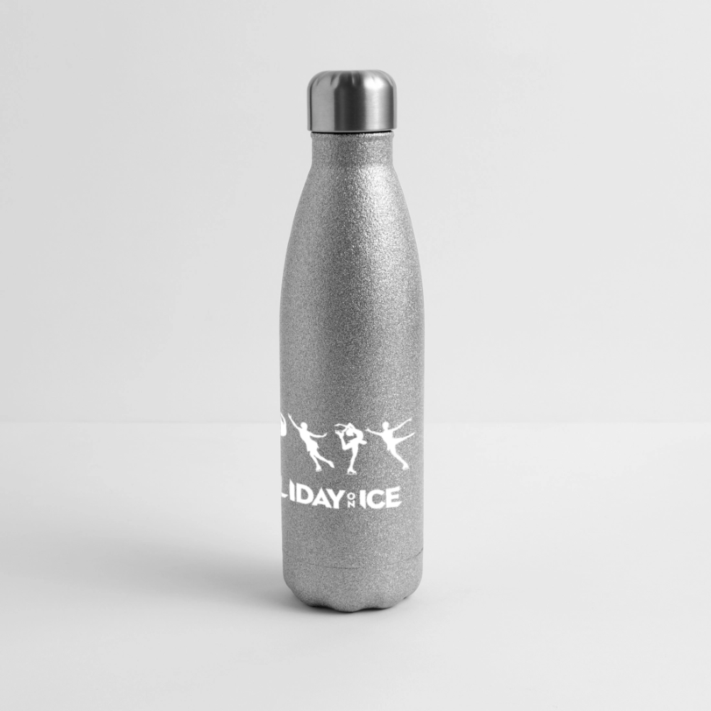 Glitter Stainless Steel Thermal Bottle - silver glitter