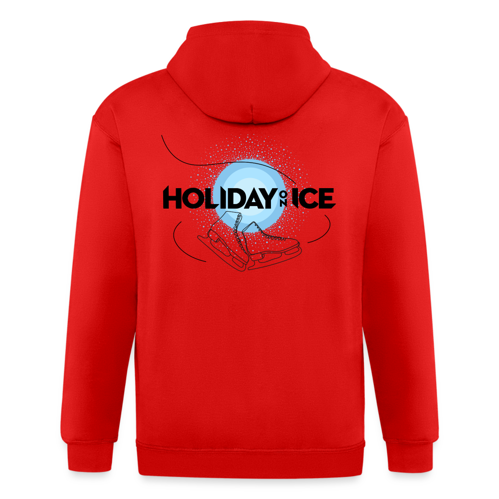 Full zip hoodie Holiday skate - red
