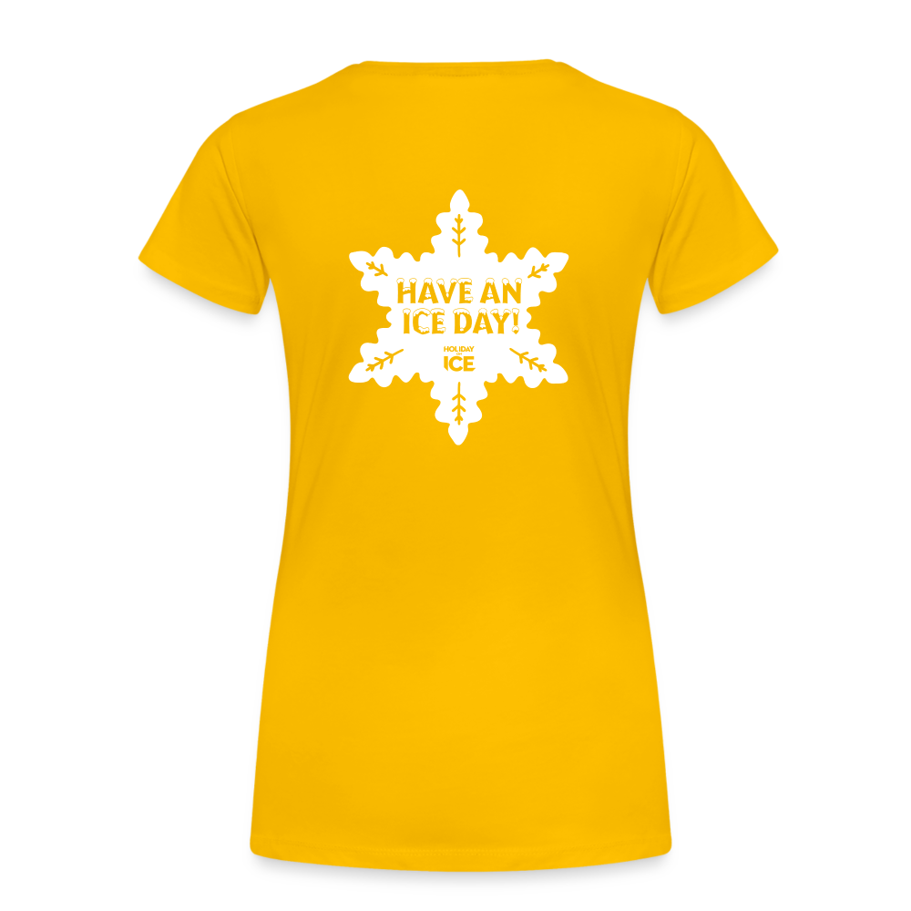 Women’s Premium T-Shirt _ Ice crystal - sun yellow