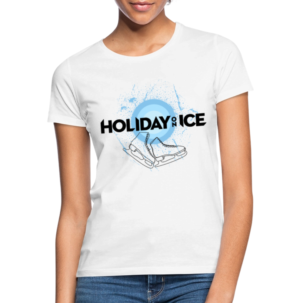 T-Shirt lady Holiday skate - white