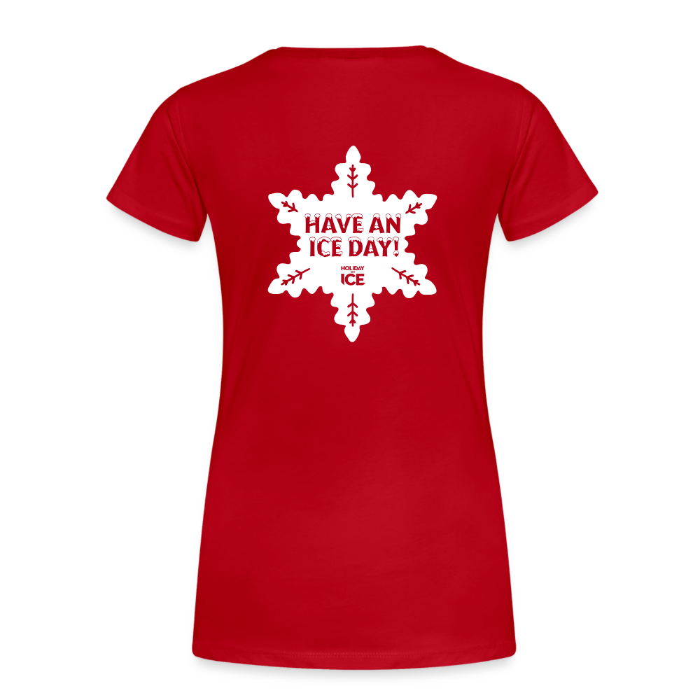 Women’s Premium T-Shirt _ Ice crystal - red
