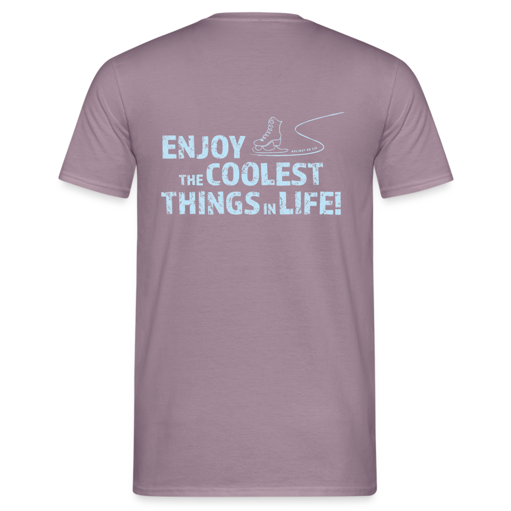 T-Shirt enjoy life - purple-grey