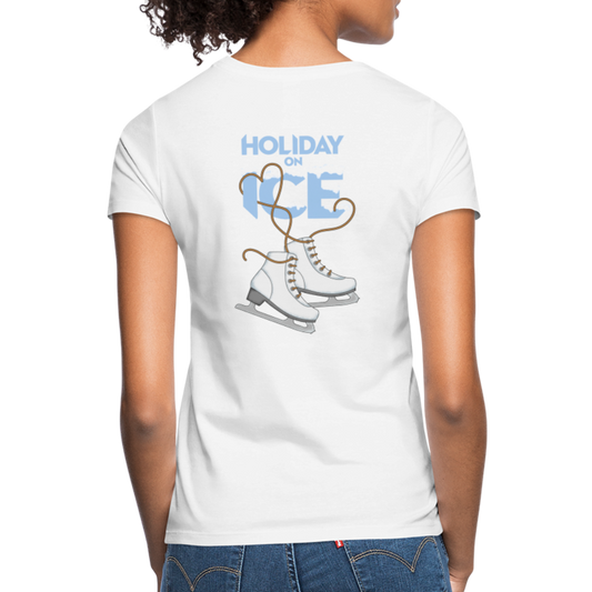 T-Shirt lady Holiday skate snow - Weiß