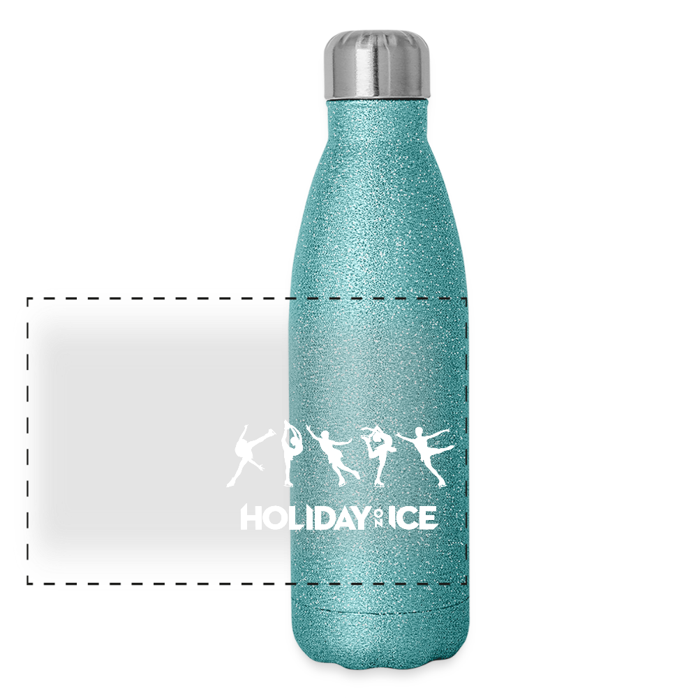 Glitter Stainless Steel Thermal Bottle - blue glitter
