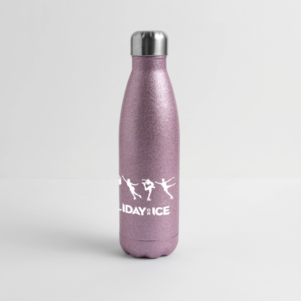 Glitter Stainless Steel Thermal Bottle - pink glitter