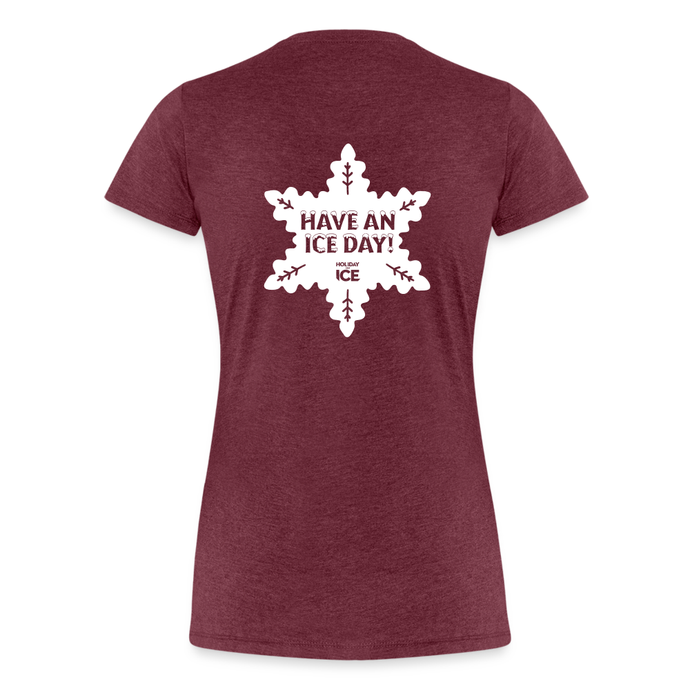 Women’s Premium T-Shirt _ Ice crystal - heather burgundy