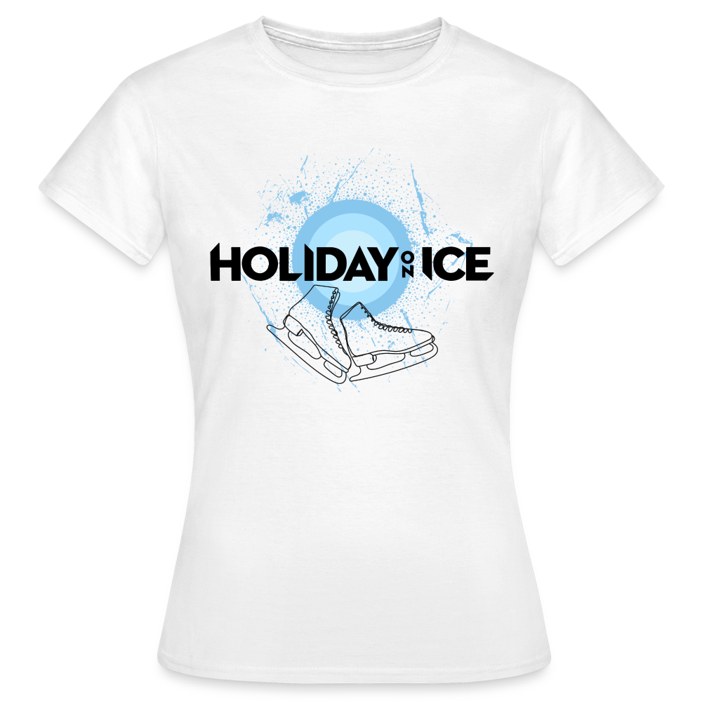 T-Shirt lady Holiday skate - white