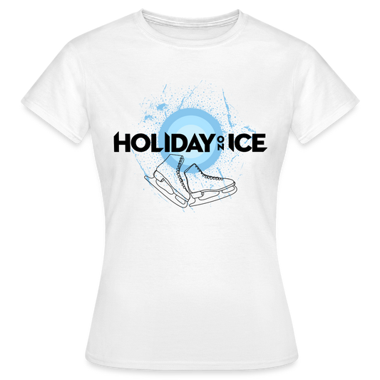 T-Shirt lady Holiday skate - white