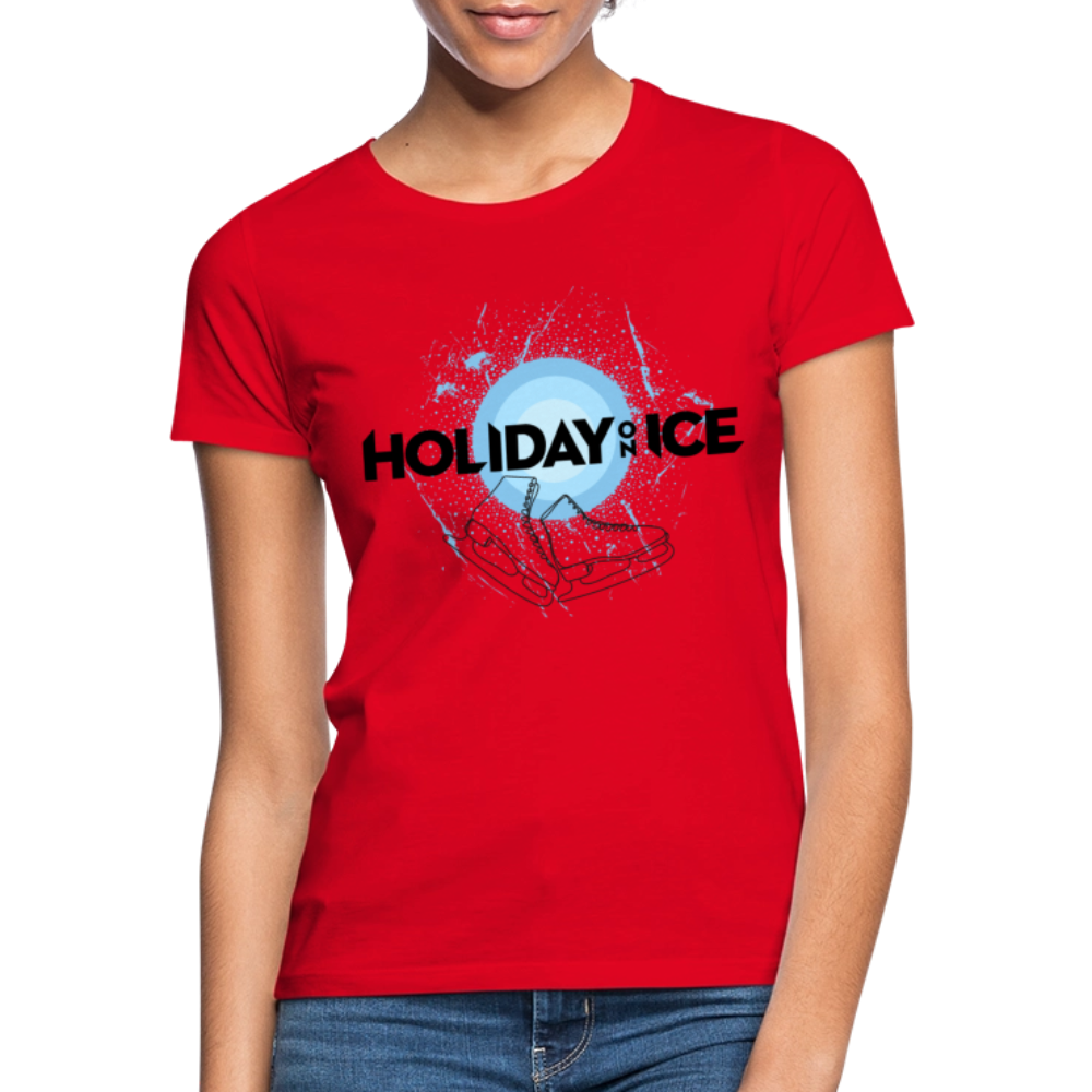 T-Shirt lady Holiday skate - red