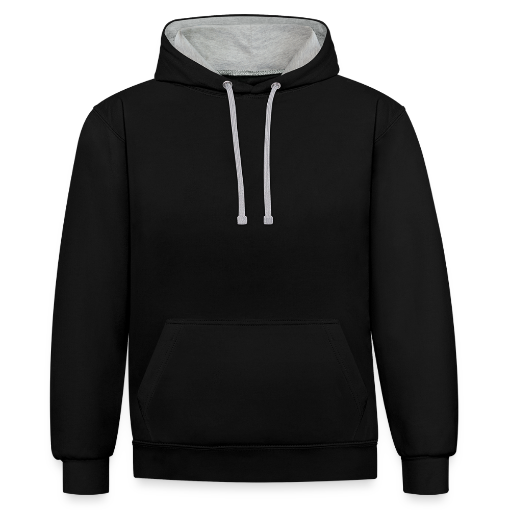 Contrast Colour Hoodie - black/heather grey