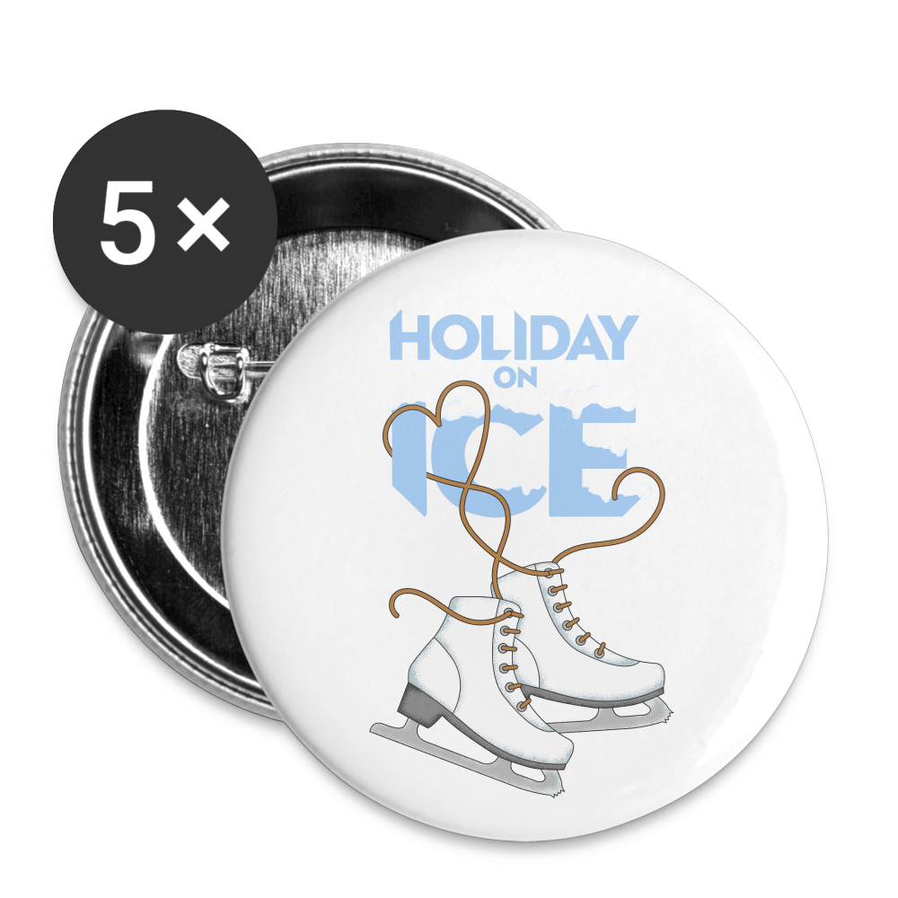 Buttons medium 1.26"/32 mm (5-pack) - white