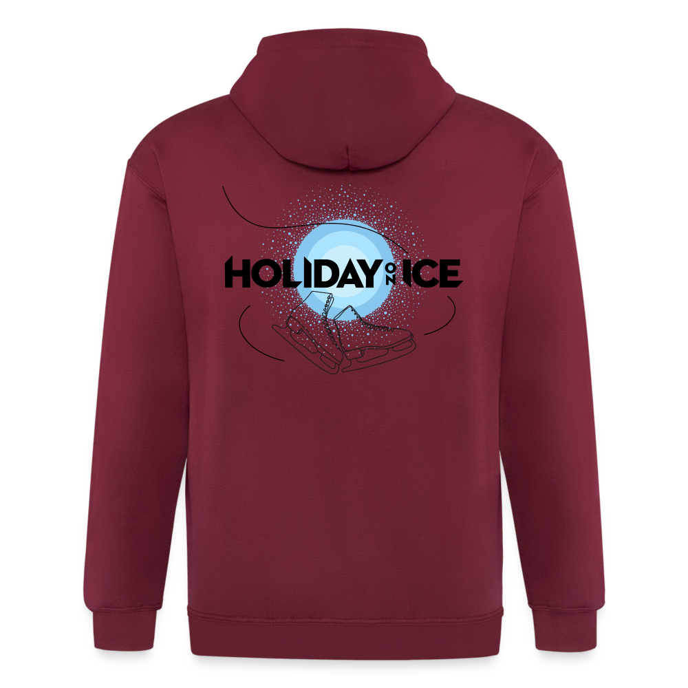 Full zip hoodie Holiday skate - maroon