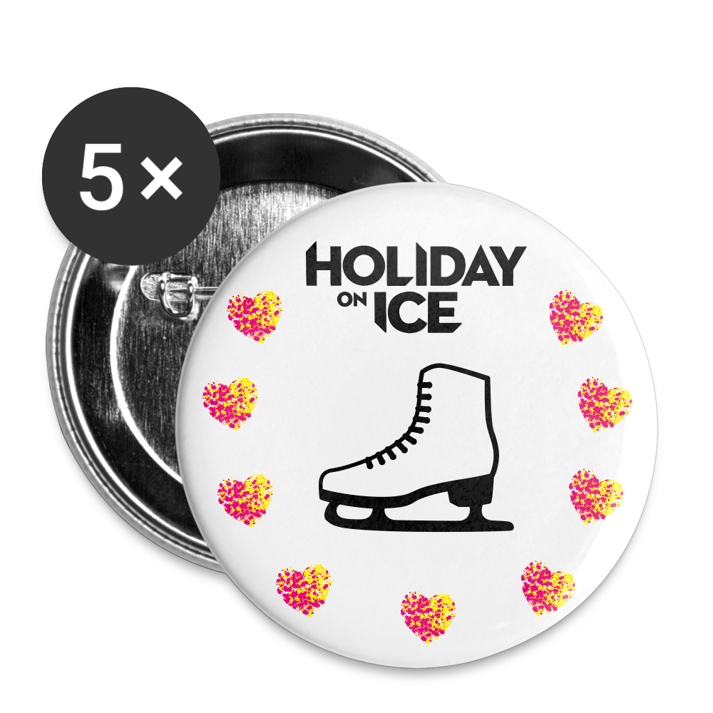 Buttons medium 1.26"/32 mm (5-pack) - white