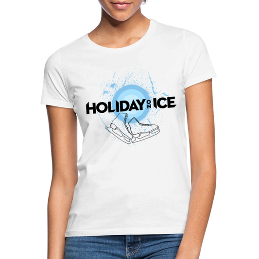 T-Shirt lady Holiday skate - white