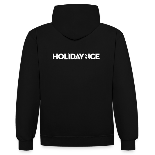 Contrast Colour Hoodie - black/heather grey