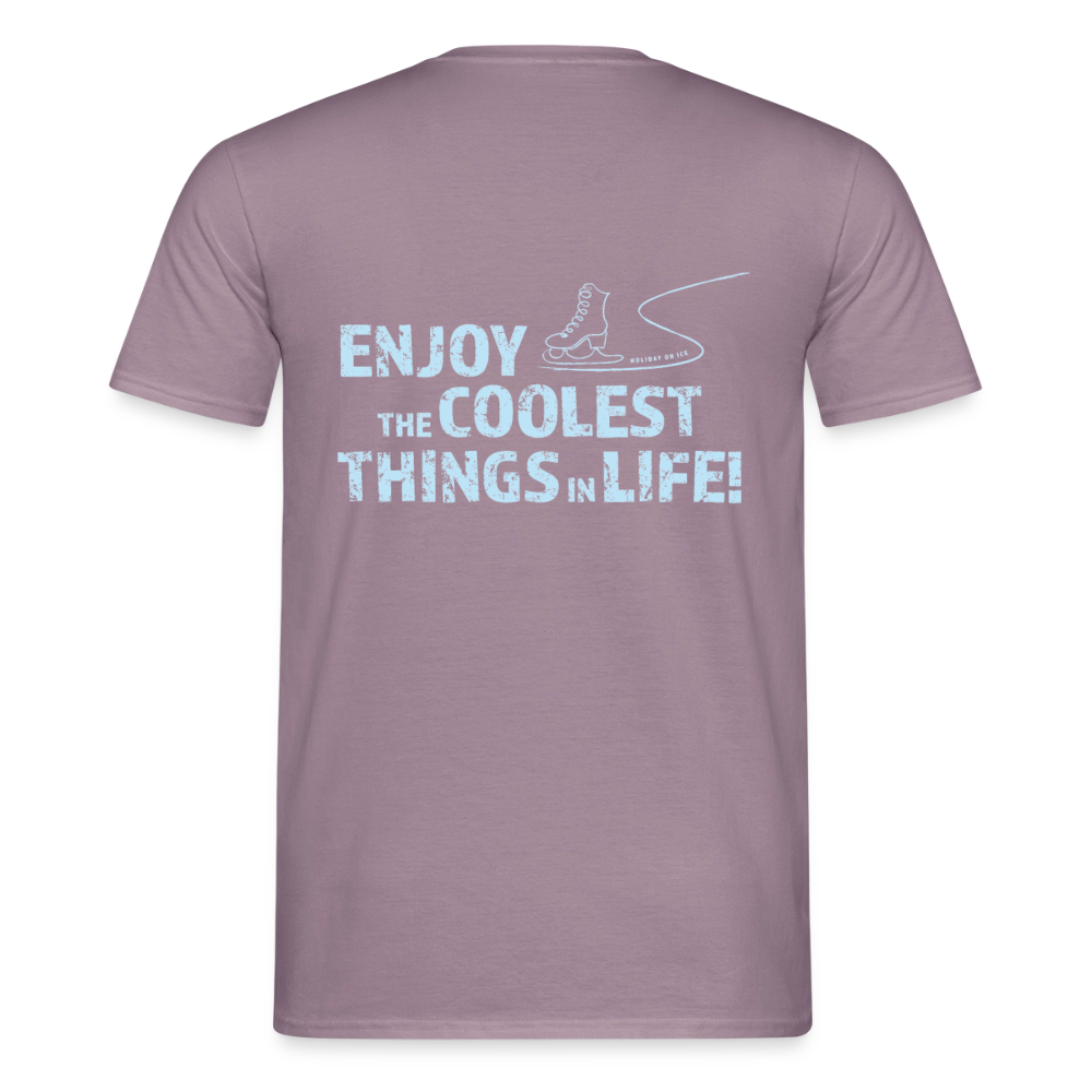 T-Shirt enjoy life - purple-grey 