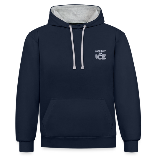 Contrast Colour Hoodie - navy/heather grey