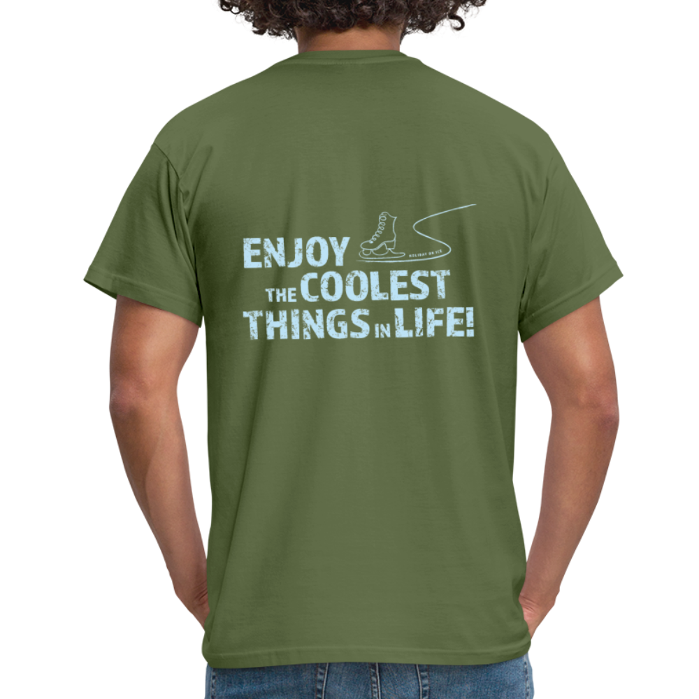 T-Shirt enjoy life - Militärgrün