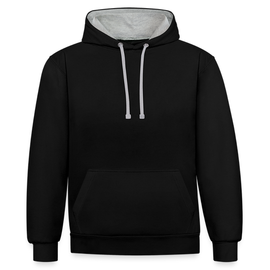 Contrast Colour Hoodie - black/heather grey