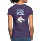 T-Shirt lady Holiday skate snow - Dunkellila