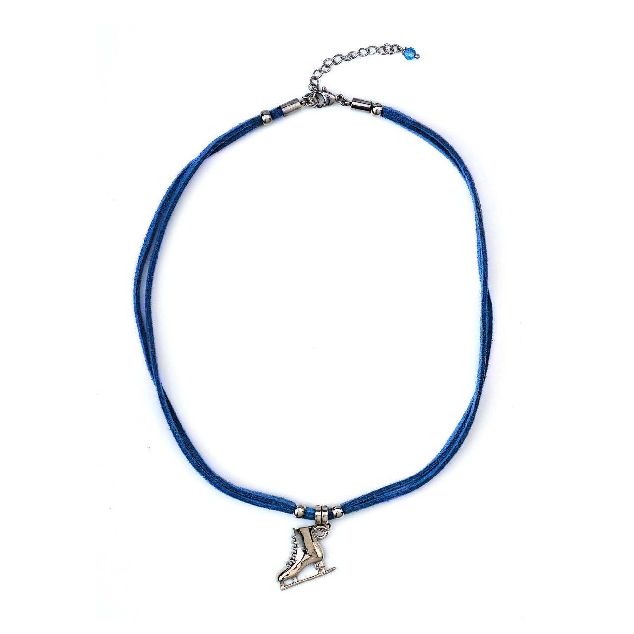Ketting 'Lovely Suede' - Blauw
